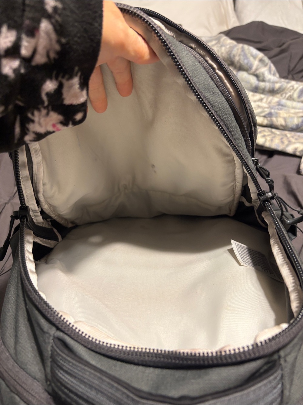 The North Face Black Borealis Backpack with Bungee Cord Front - Picture 7 of 8